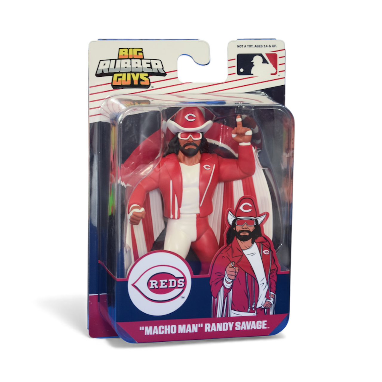 ジャイアントマン様 Big Rubber Guys Macho Man (Cincinnati Reds) Figure (FREE US