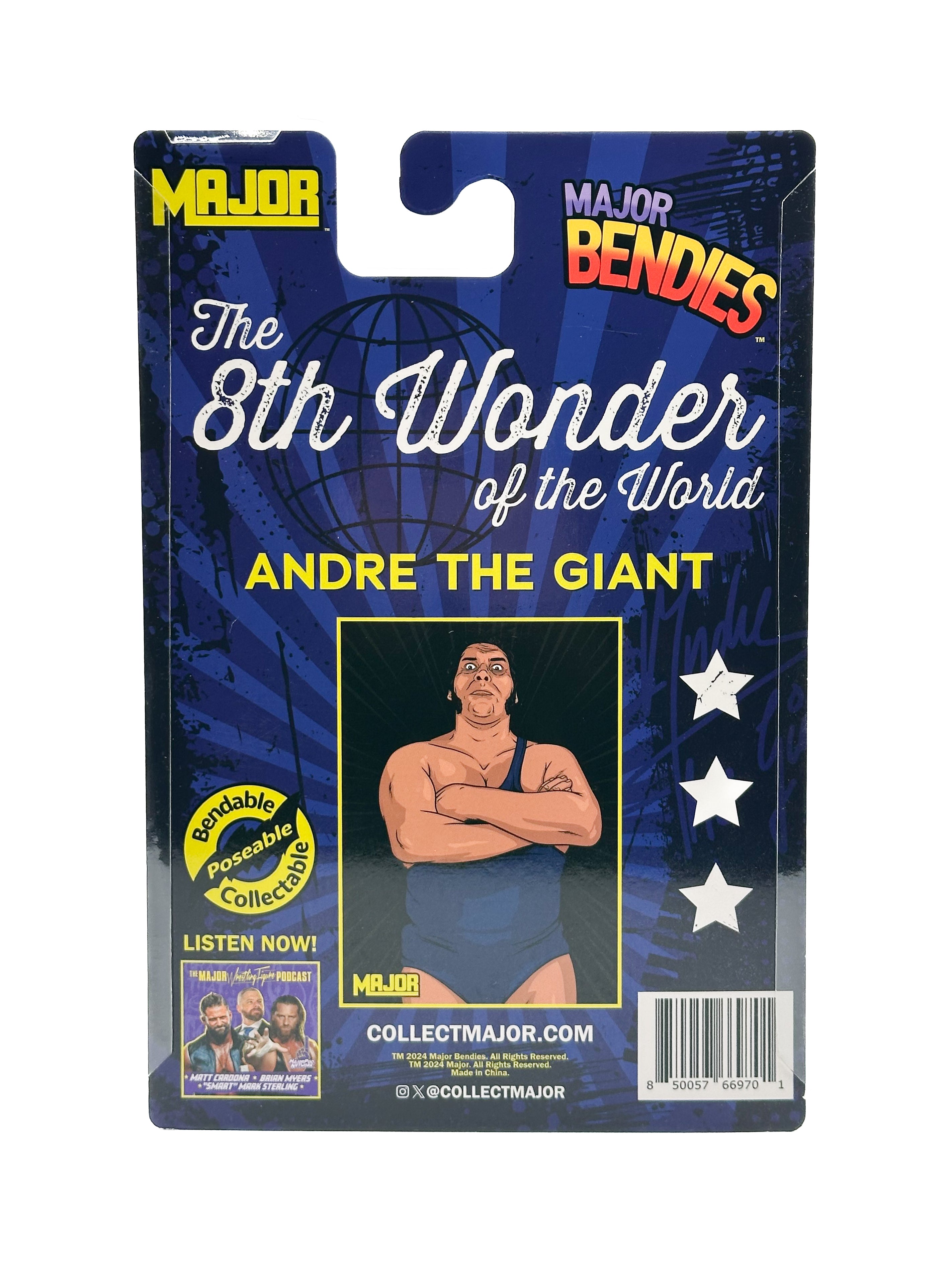 Major Bendies Andre The Giant Blue Singlet (FREE US SHIPPING - IN STOCK)