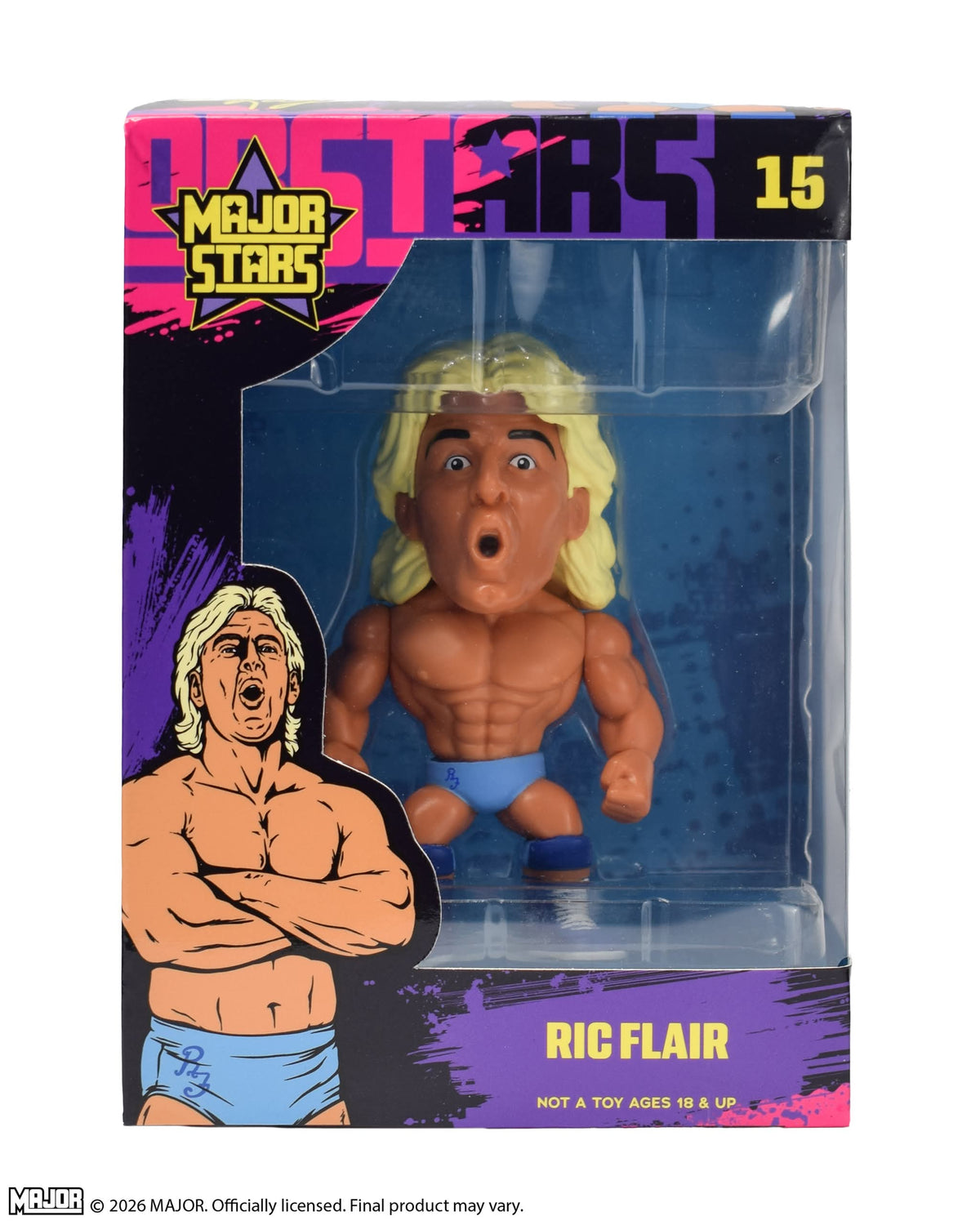 Major Stars Ric Flair 4-Inch Collectible Figure (FREE US SHIPPING - SHIPS IN NOVEMBER)