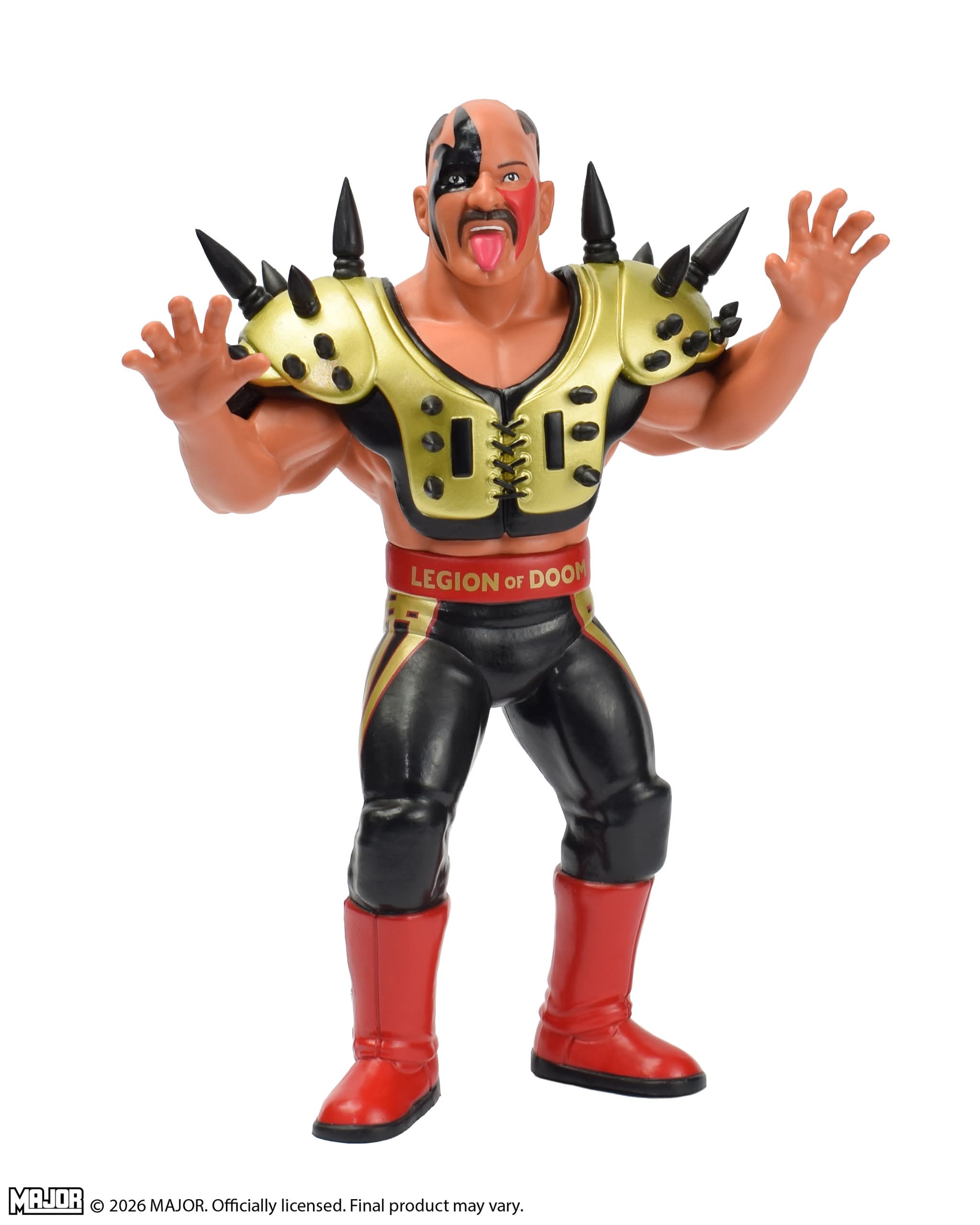 ROAD WARRIOR HAWK フィギュア Road Warrior Hawk (Gold) Big Rubber Guy Action Figure, 1980s Retro