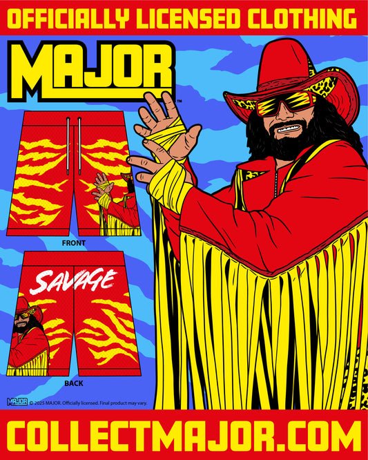 Meat Stick Macho Man Randy Savage Shorts (FREE US SHIPPING - IN STOCK IN JULY)
