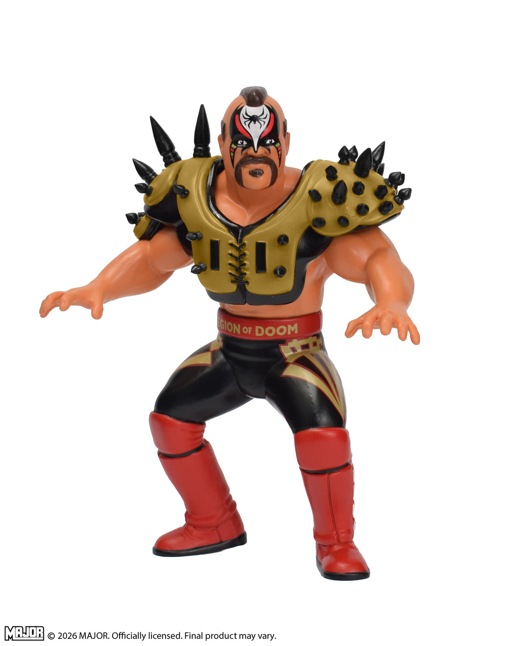 Road Warrior Animal (Gold) Big Rubber Guy Action Figure, 1980s Retro 8" Collectible Toy (FREE US SHIPPING - SHIPS IN OCTOBER)