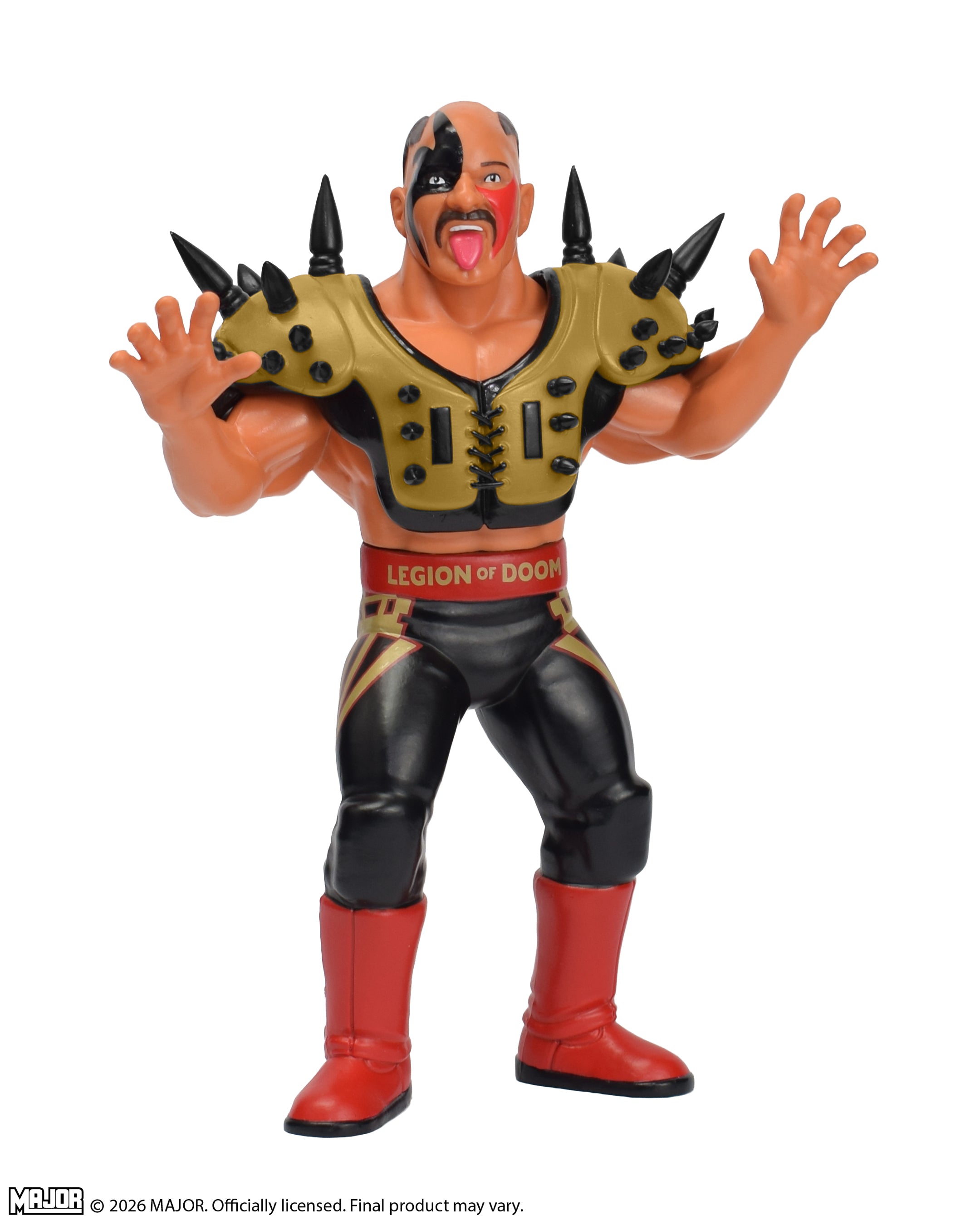 Road Warrior Hawk (Gold) Big Rubber Guy Action Figure, 1980s Retro