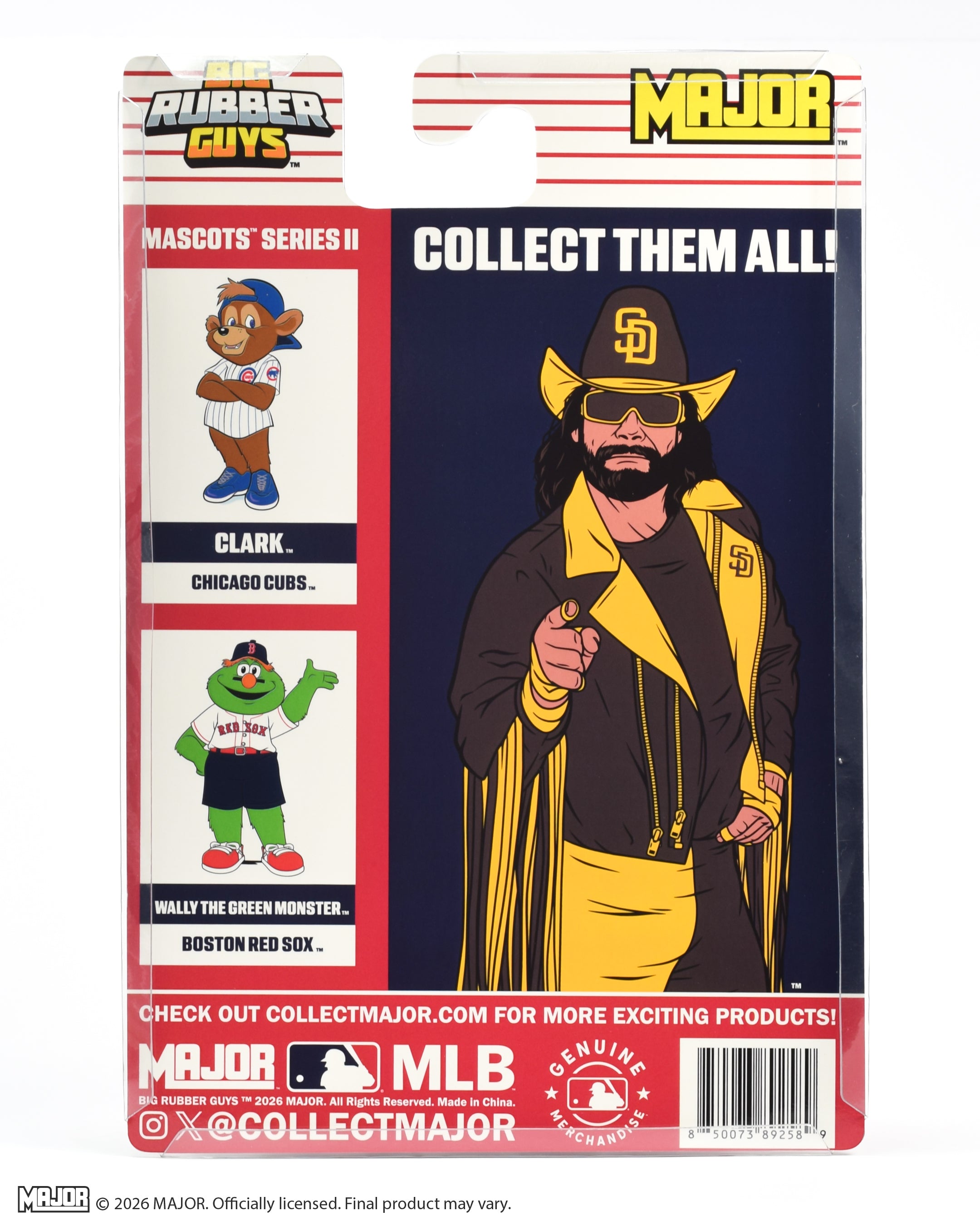"Macho Man" Randy Savage MLB Padres Big Rubber Guy Action Figure, 1980s Retro 8" Collectible Toy