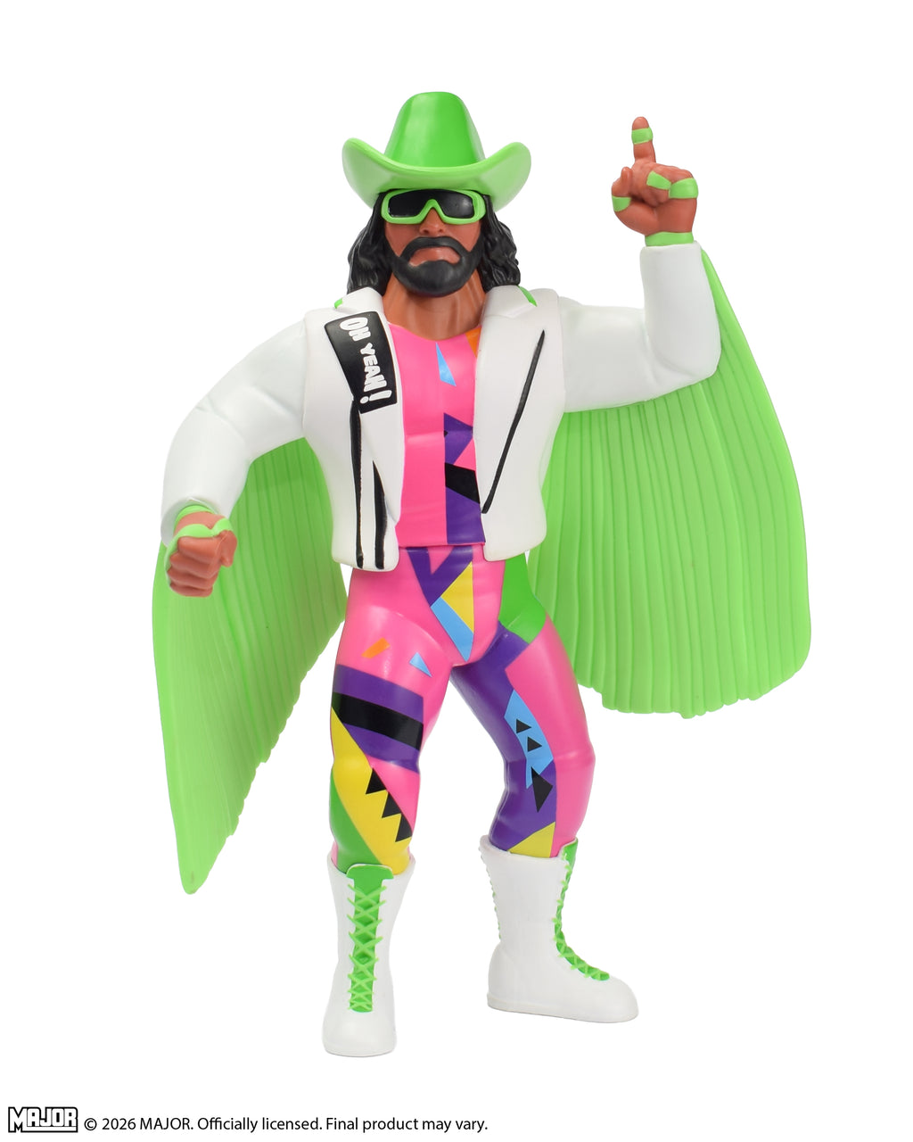 "Macho Man" Randy Savage Studio Big Rubber Guy Action Figure, 1980s Retro 8" Collectible Toy (SHIPS IN NOVEMBER)
