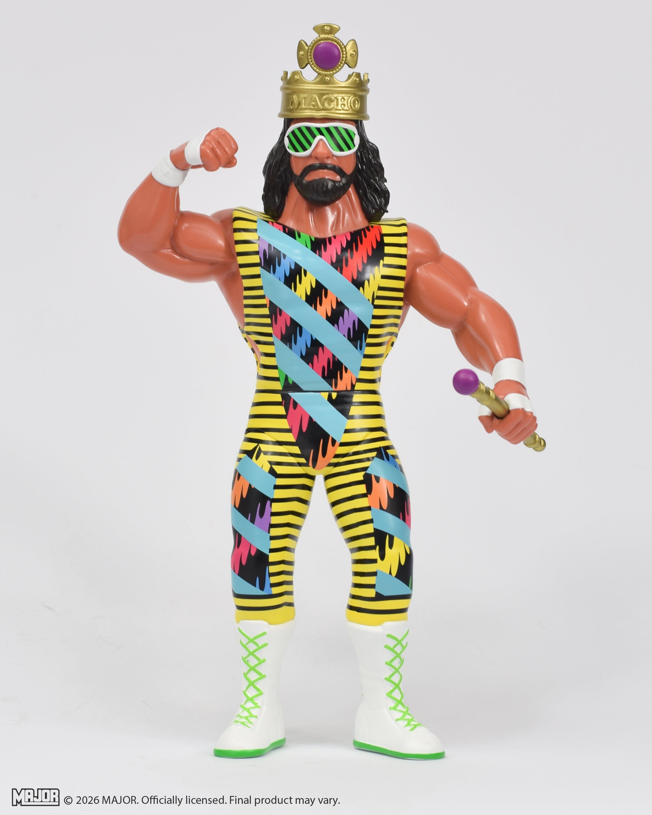 Macho King Randy Savage (2026) Big Rubber Guy Action Figure, 1980s