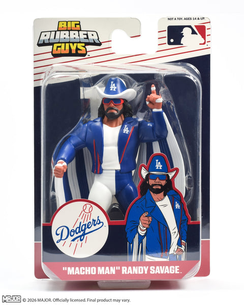 MLB Dodgers Macho Man Big Rubber Guy (FREE US SHIPPING - SHIPS IN