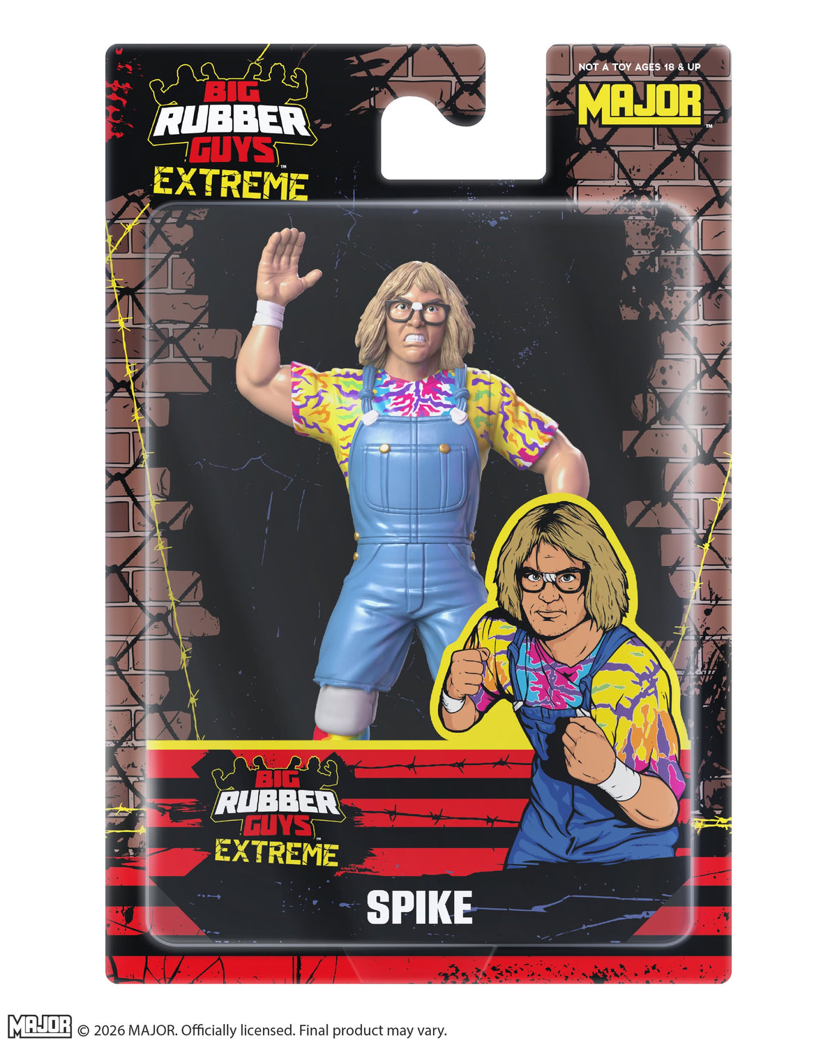 Spike Big Rubber Guy Action Figure, 1980s Retro 8" Collectible Toy (FREE US SHIPPING - SHIPS IN JUNE)