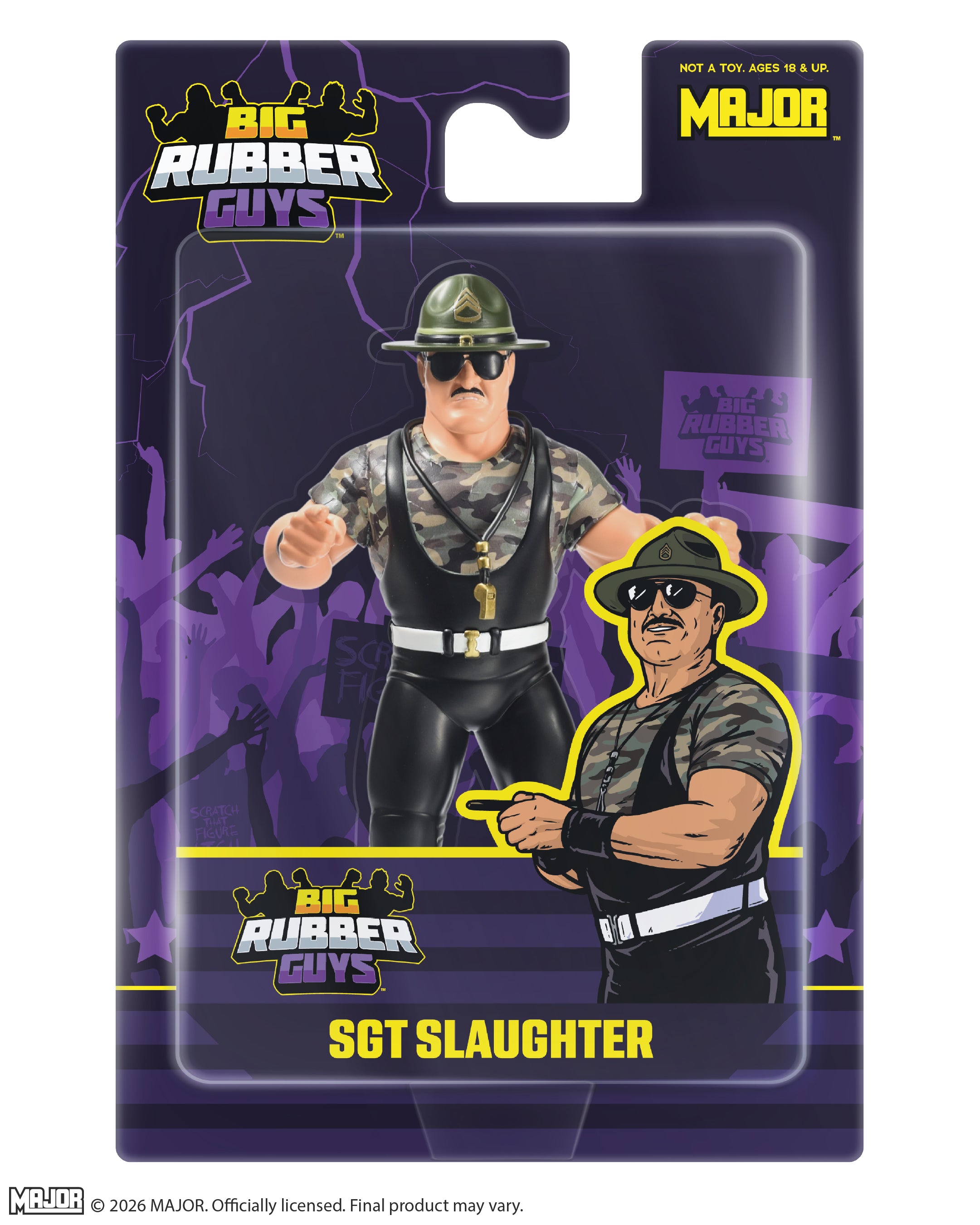 Baby Face Sgt Slaughter Big Rubber Guy (FREE US SHIPPING - SHIPS IN AUGUST)