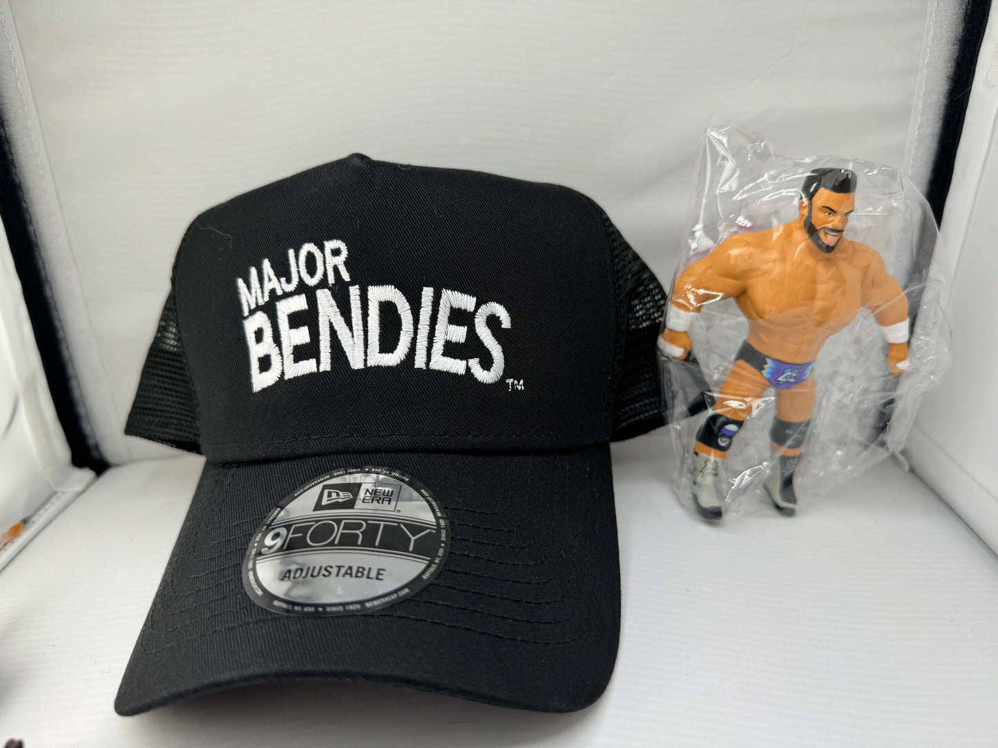 Major Bendies New Era Trucker Hat Mesh with Tan Matt Bendie