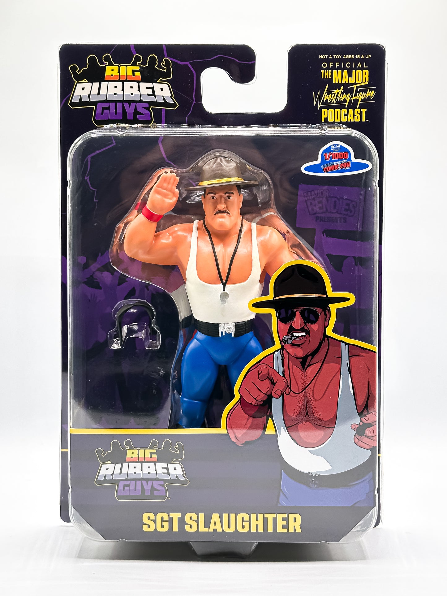 DAMAGED PACKAGING BIG RUBBER GUYS: Sgt Slaughter NYCC EXCLUSIVE (FREE US SHIPPING )