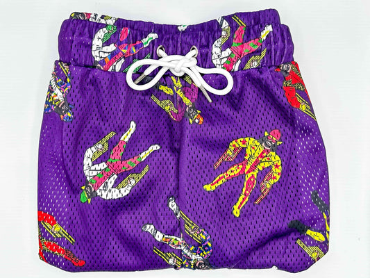 Purple Macho Man Randy Savage Shorts (FREE US SHIPPING)