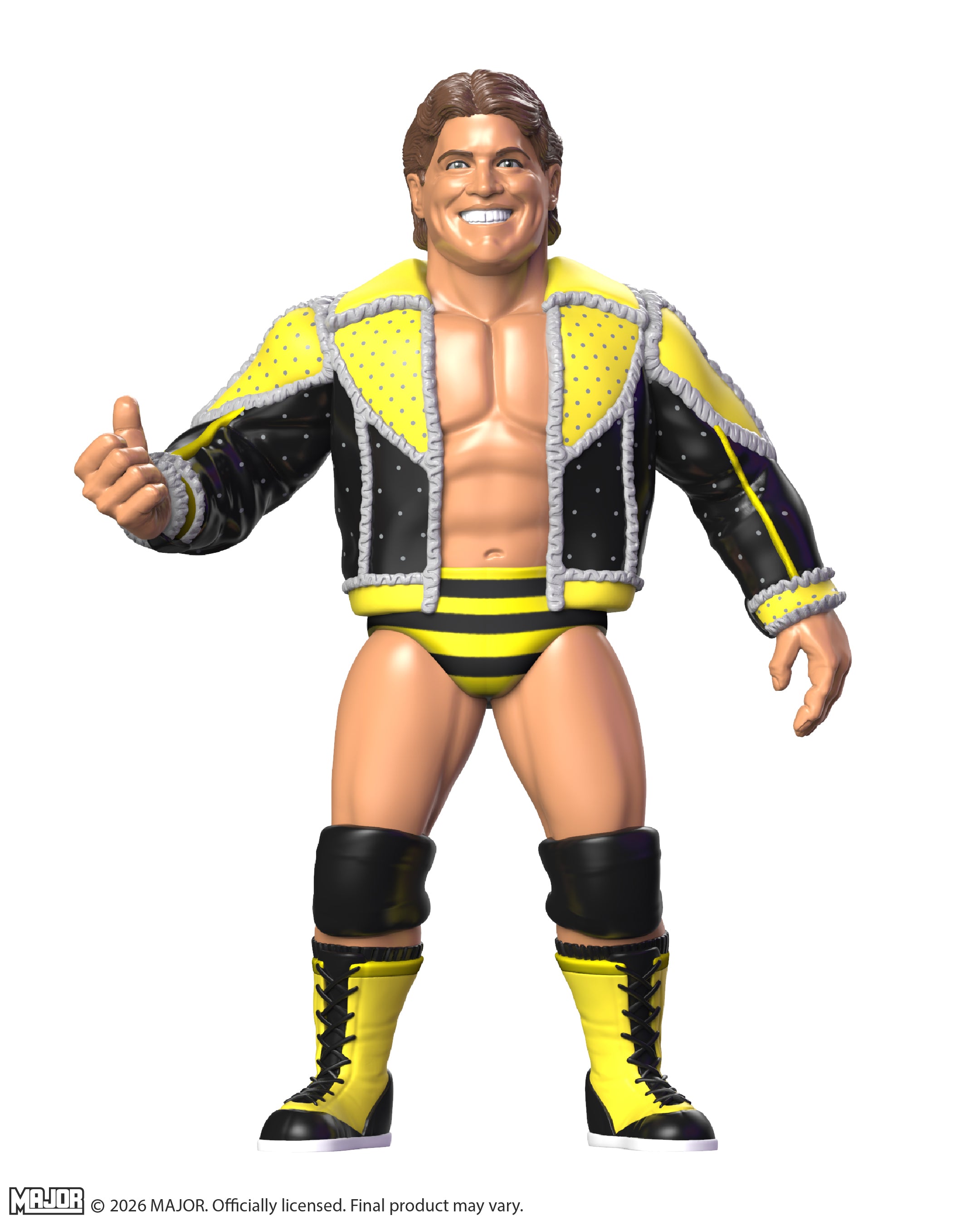 Jim Brunzell Big Rubber Guy Action Figure, 1980s Retro 8