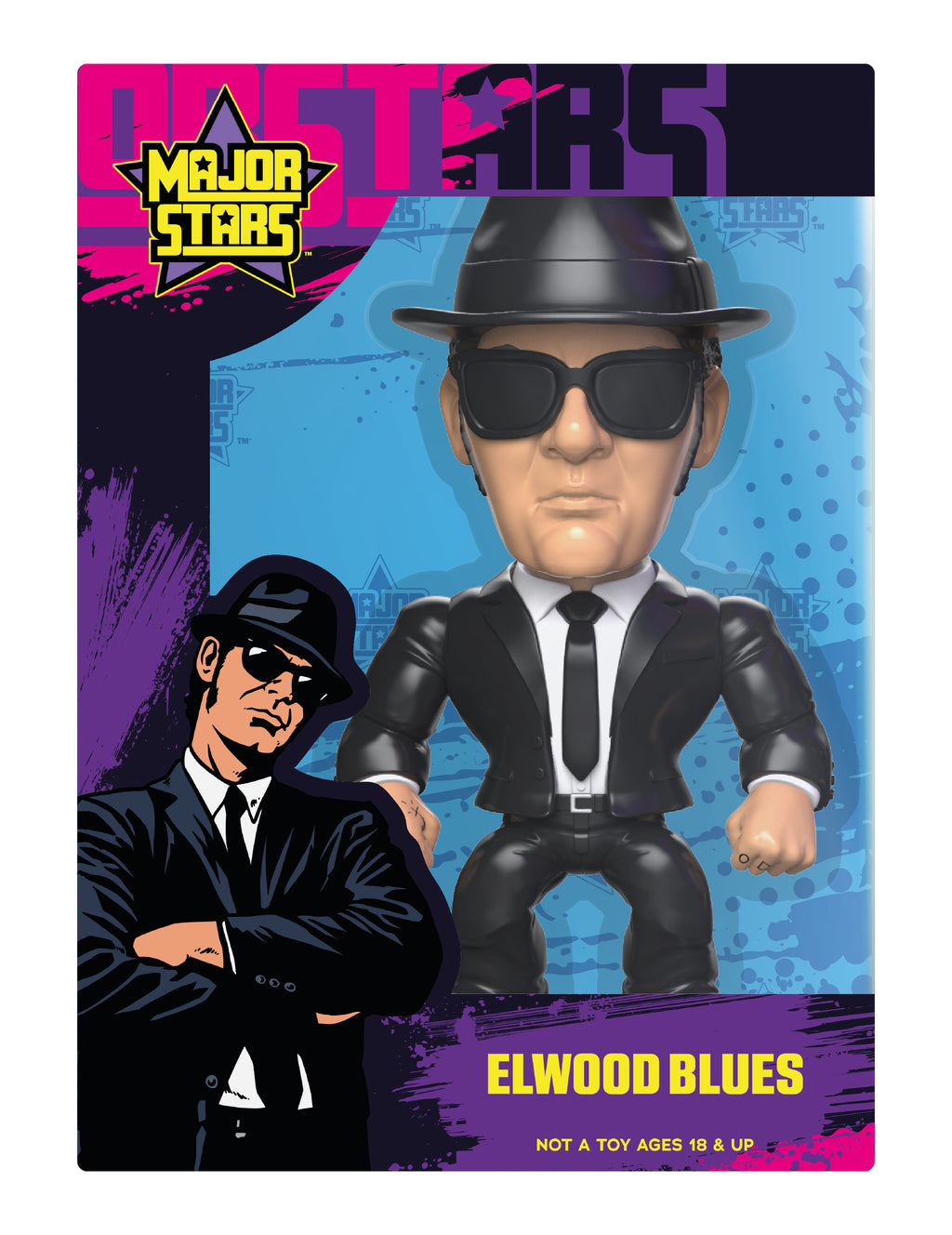 Blues Brothers Elwood Blue Major Stars (FREE US SHIPPING - IN STOCK)