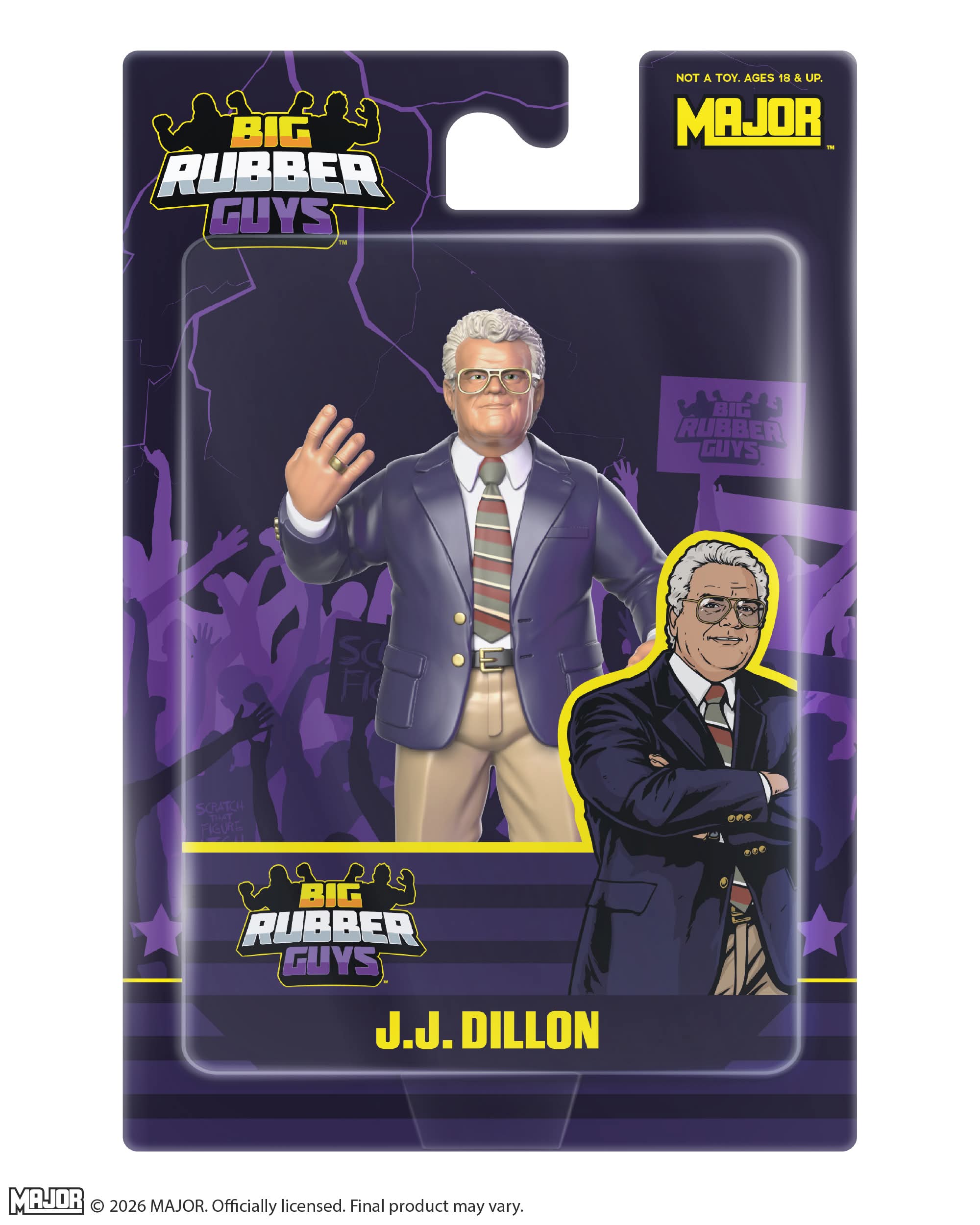J.J. Dillon Big Rubber Guy Action Figure, 1980s Retro 8" Collectible Toy (FREE US SHIPPING - SHIPS IN APRIL)