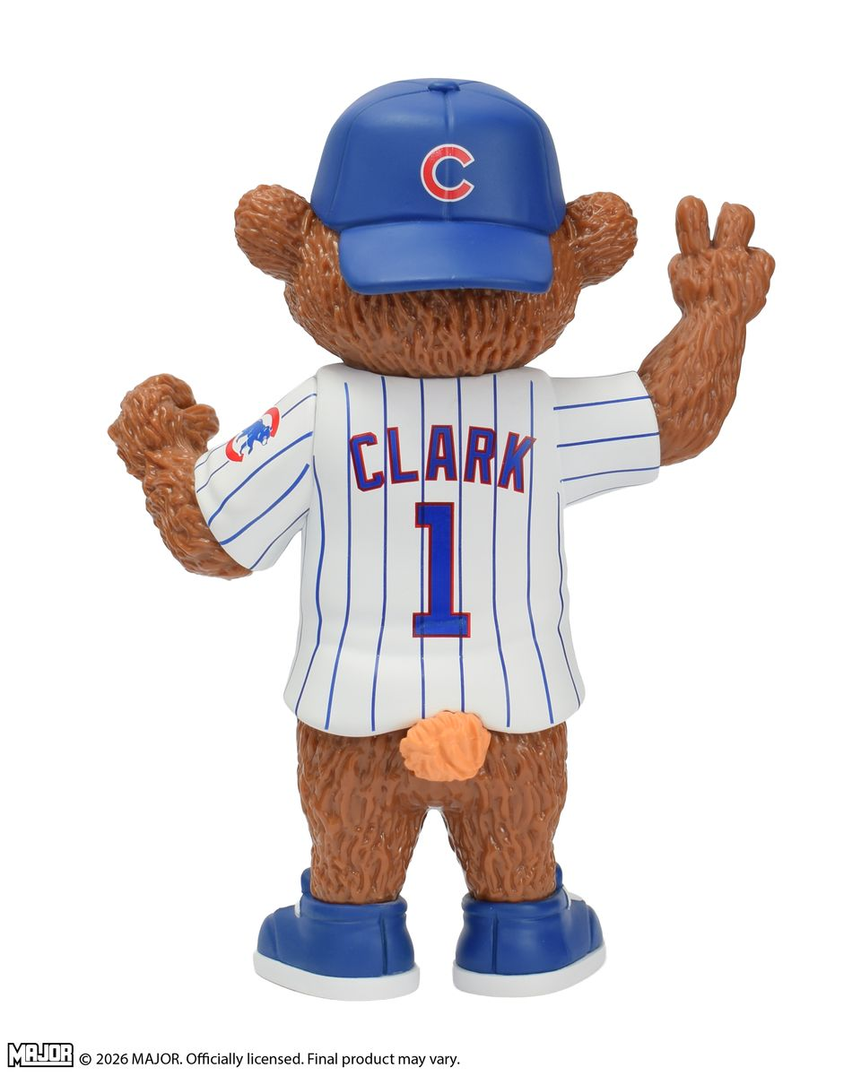 Major League Baseball Chicago Cubs Clark the Cub Mascot Big Rubber Guy Action Figure, 1980s Retro 8" Collectible Toy (FREE US SHIPPING - SHIPS IN OCTOBER)