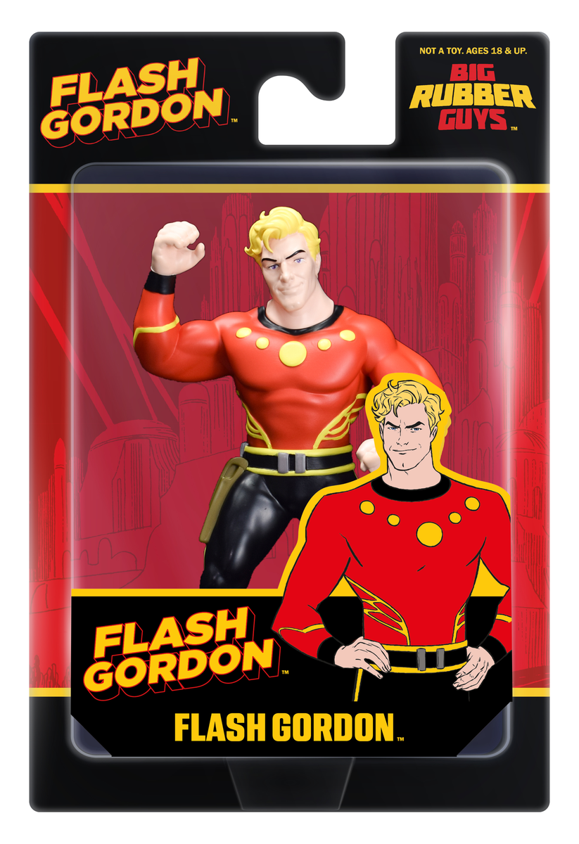 Flash Gordon Big Rubber Guy Action Figure, 1980s Retro 8" Collectible Toy  (FREE US SHIPPING - SHIPS IN APRIL)