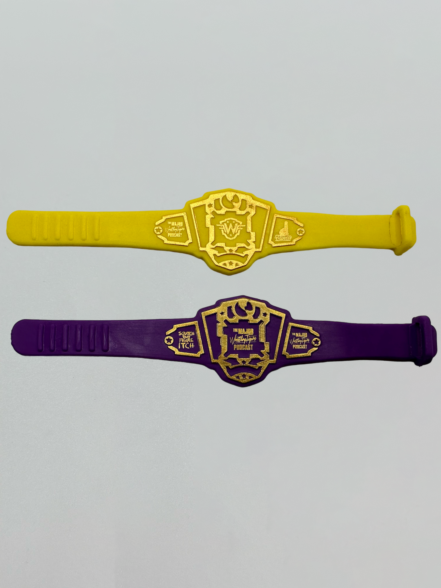 COMBO Major Wrestling Figure Podcast & FWF Championship Toy Title Belt(FREE US SHIPPING)